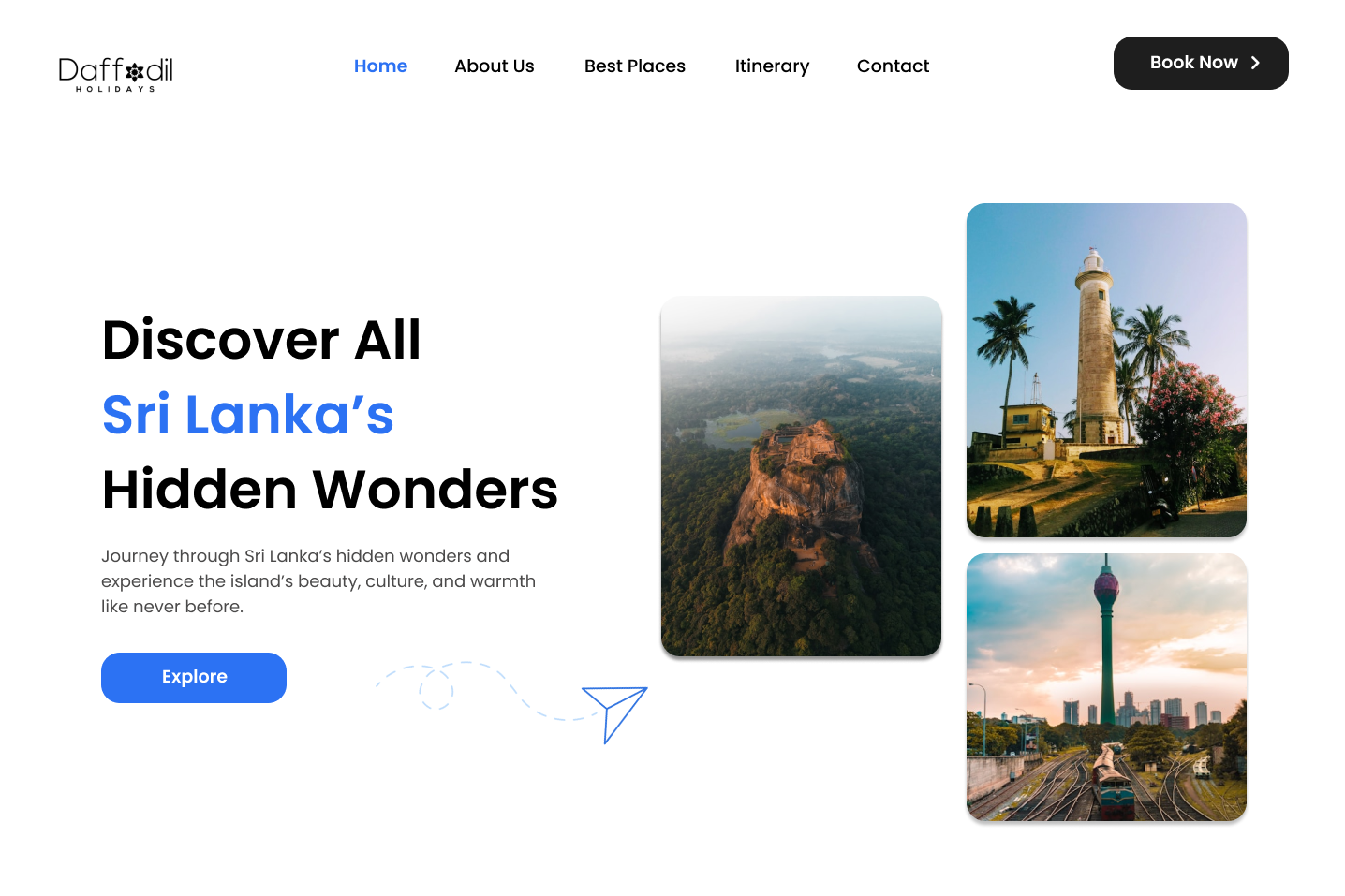 Daffodil Holidays Travel Planner Website