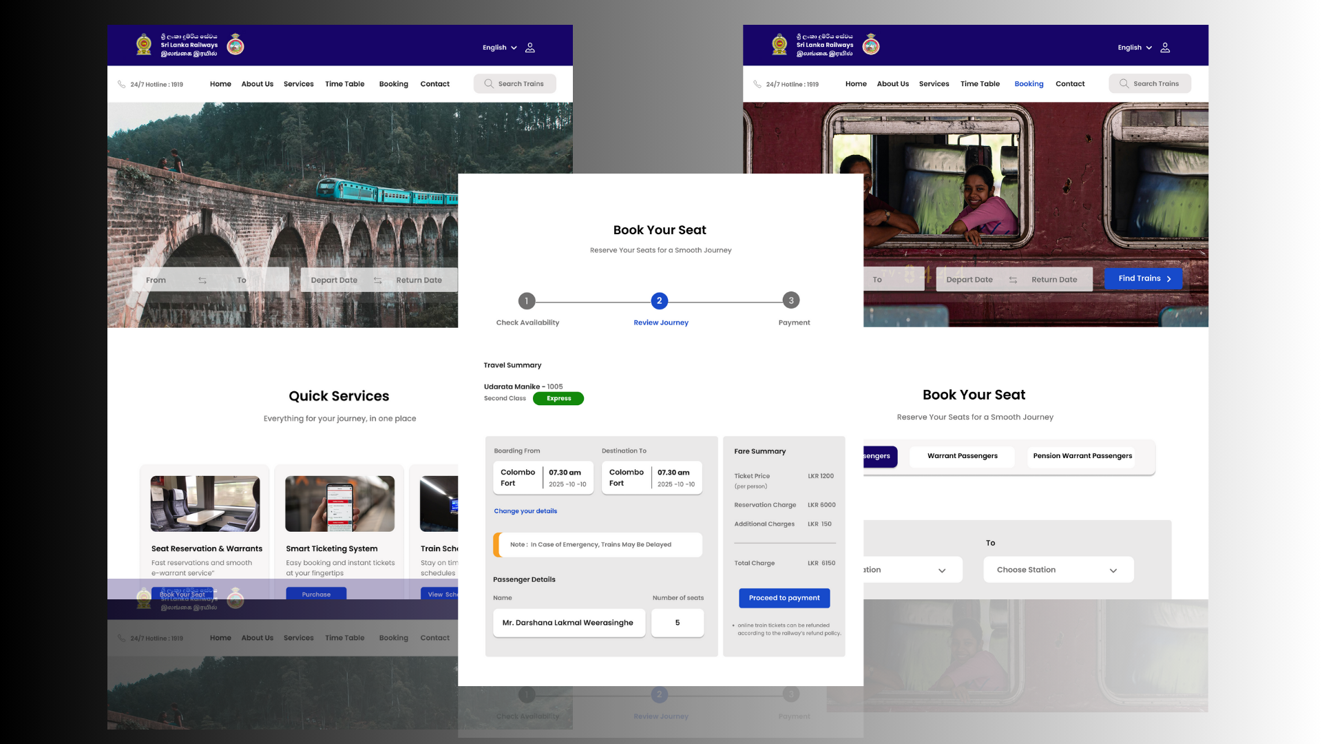 Sri Lanka Railway Website Redesign